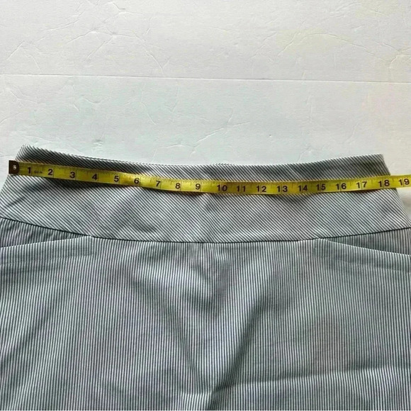 S.C. & Co. Activewear Skort Pale Blue Striped Pockets Side Splits Women’s XL - Picture 7 of 8